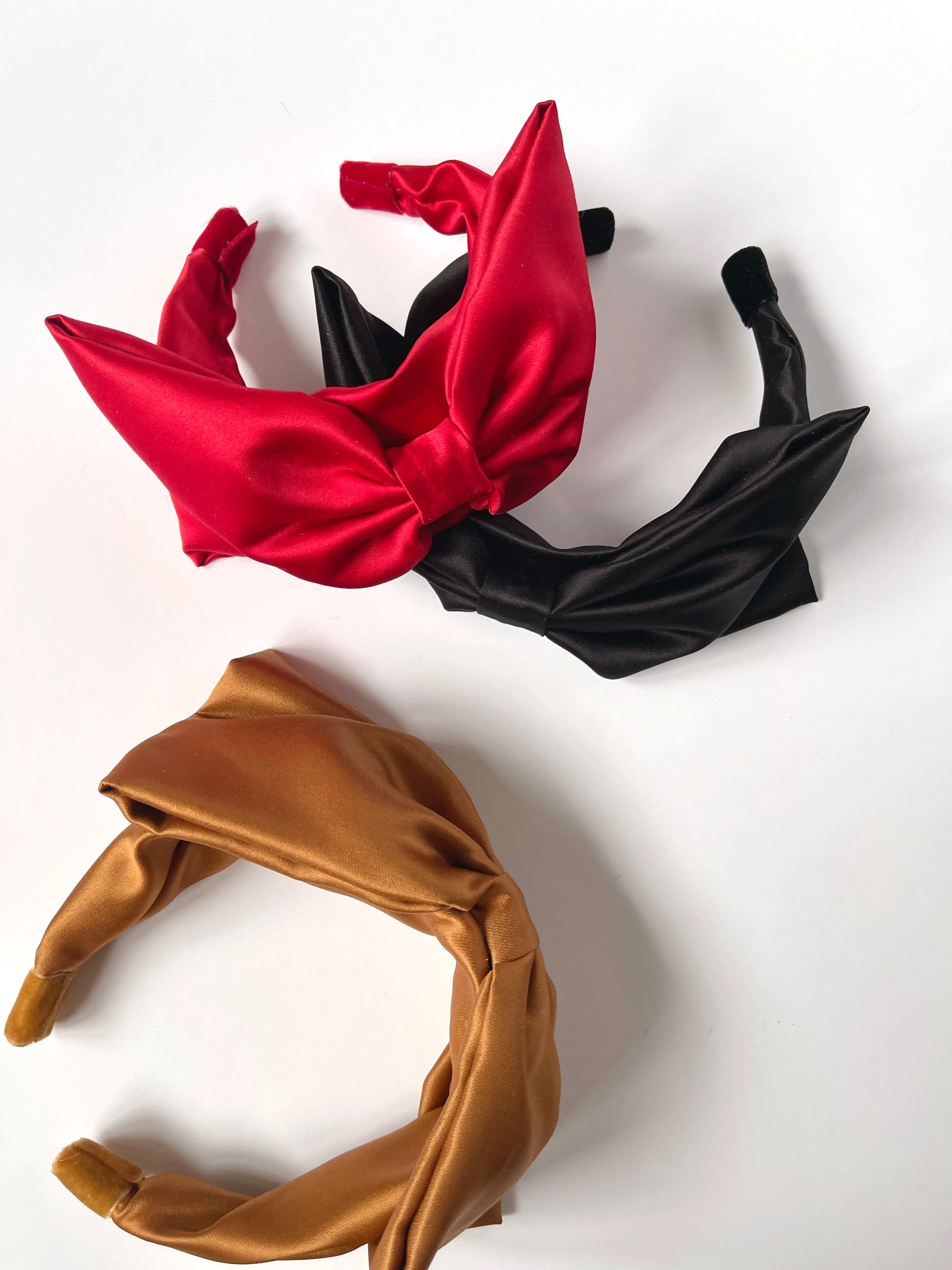 Bouffant Bow Headband | Retro Oversize Statement Bow Headband | Sueded Satin | Made to Order