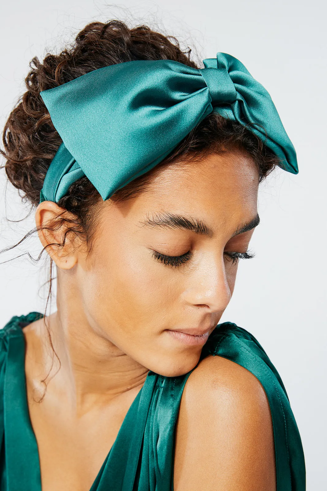 Bouffant Bow Headband | Retro Oversize Statement Bow Headband | Sueded Satin | Made to Order