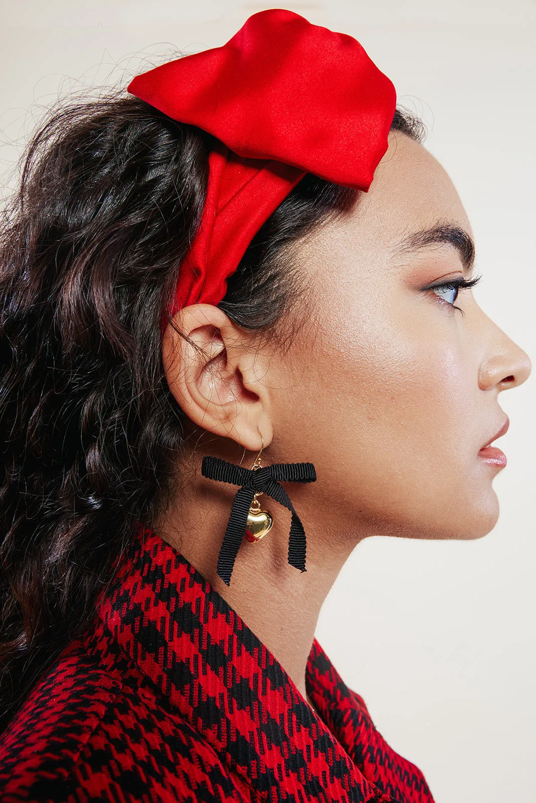 Bouffant Bow Headband | Retro Oversize Statement Bow Headband | Sueded Satin | Made to Order