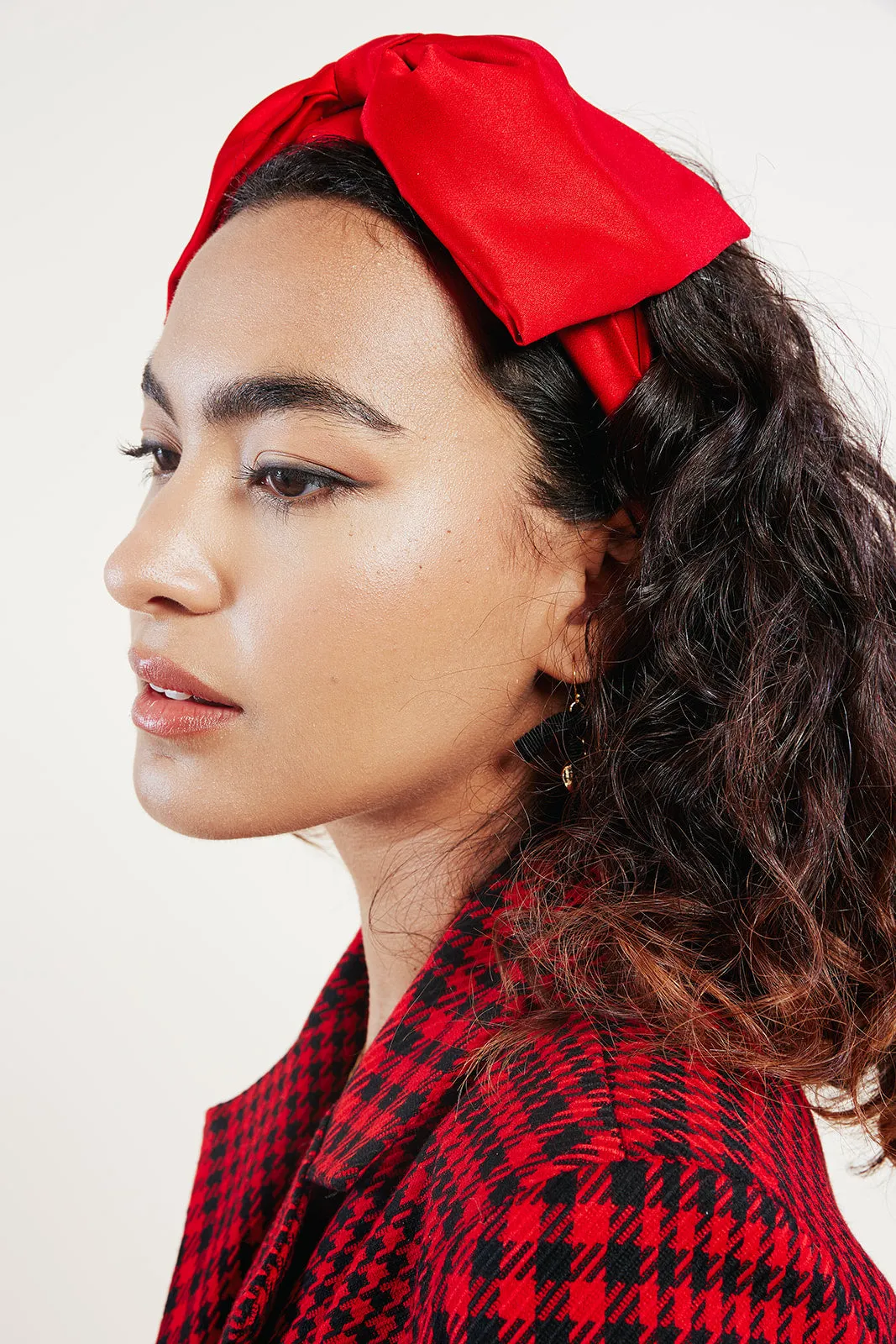 Bouffant Bow Headband | Retro Oversize Statement Bow Headband | Sueded Satin | Made to Order