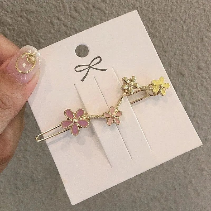 Bright-Colored Wavy Star, Heart, Flower, and Bowknot Hair Clips
