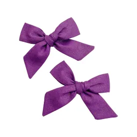 Classic Bow | Berry Gloss (purple shimmer)