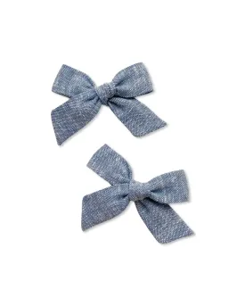Classic Bow | Brussels Washer Yarn-Dyed Linen, Chambray