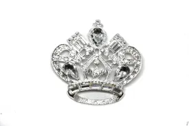 Crown Rhinestone Brooch 3.50" x 3.25"- 1 Piece