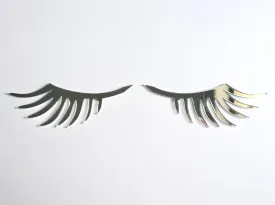 Eyelash Wall Decals - Mirrored Silver (Set of 2)