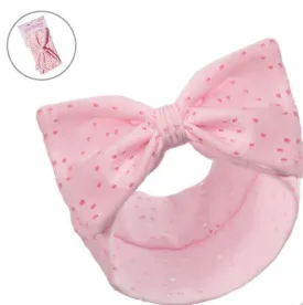 Soft Touch Broderie Anglaise Big Bow Head Band
