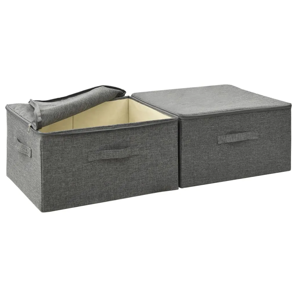 Storage Boxes 2 pcs  Fabric 43x34x23 cm Anthracite